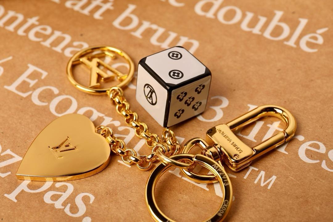 Louis Vuitton Dice and Heart Bag Charm and Key Holder